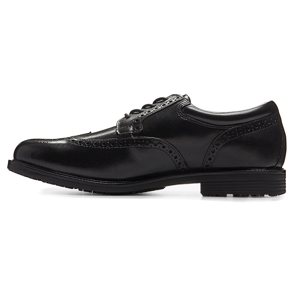 Sapatos Sociais Rockport Homem Pretas - Essential Details Waterproof Wingtip - 87162IECH